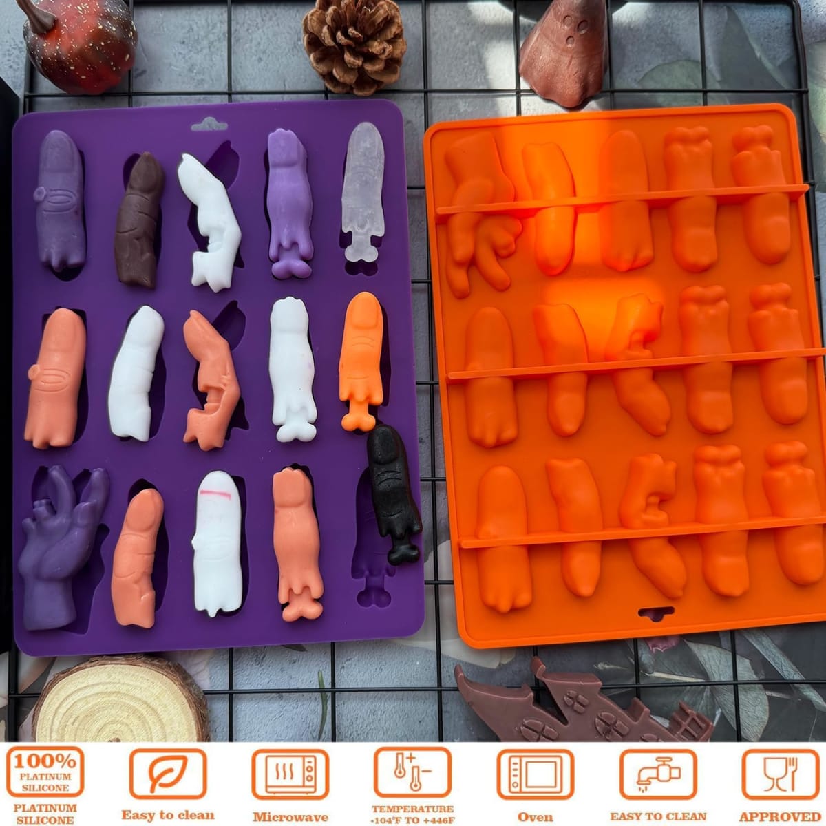 Molde Dedos Halloween Silicona3