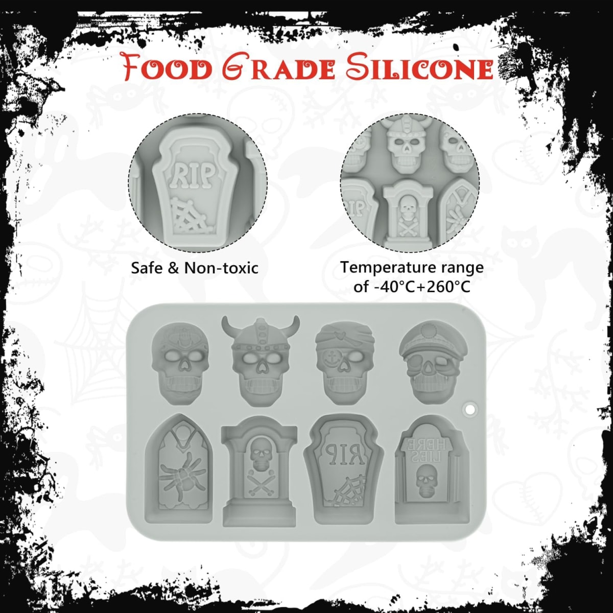 Molde Cráneos y Lápidas Silicona8