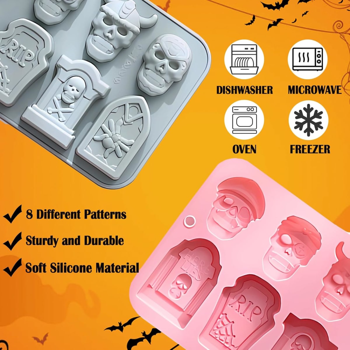 Molde Cráneos y Lápidas Silicona7