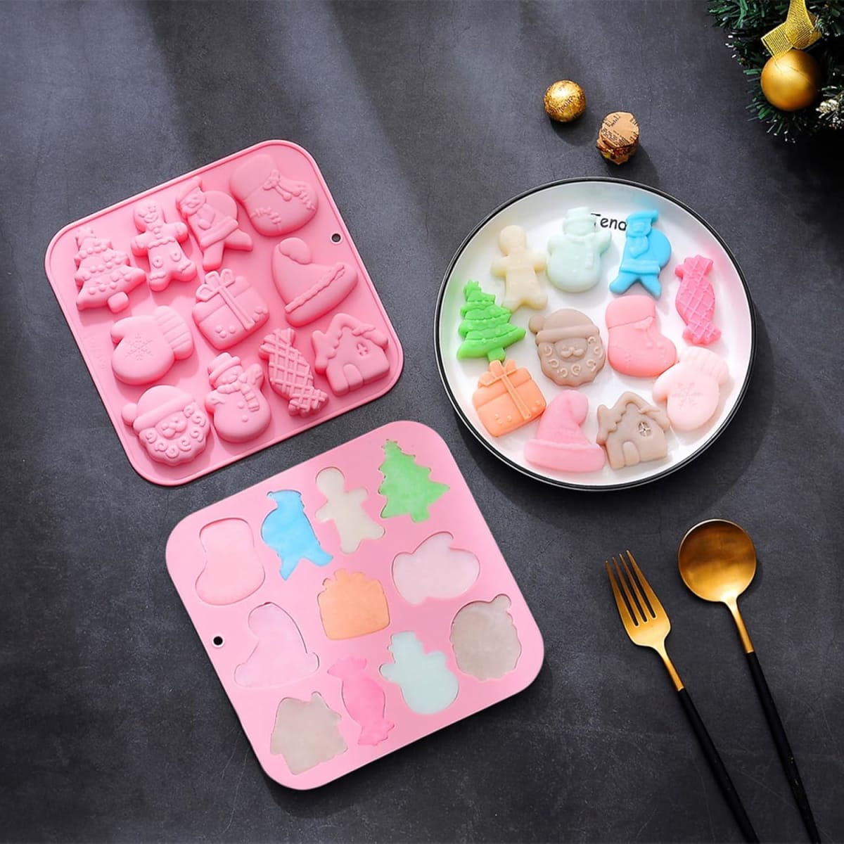 Molde Silicona 11 Figuras de Navidad2