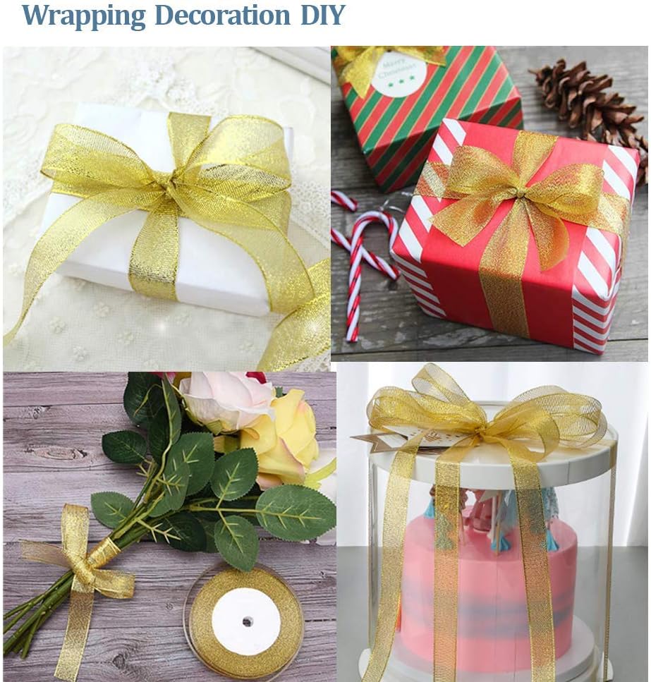 Cinta de Tela para Lazo Liso Dorado 5 mts.2