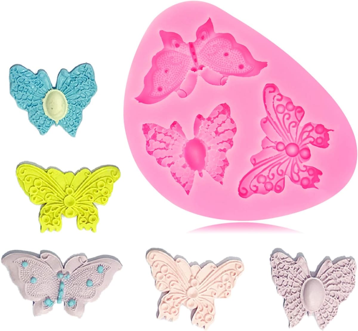 Molde Fondant 3 Mariposas Silicona 0