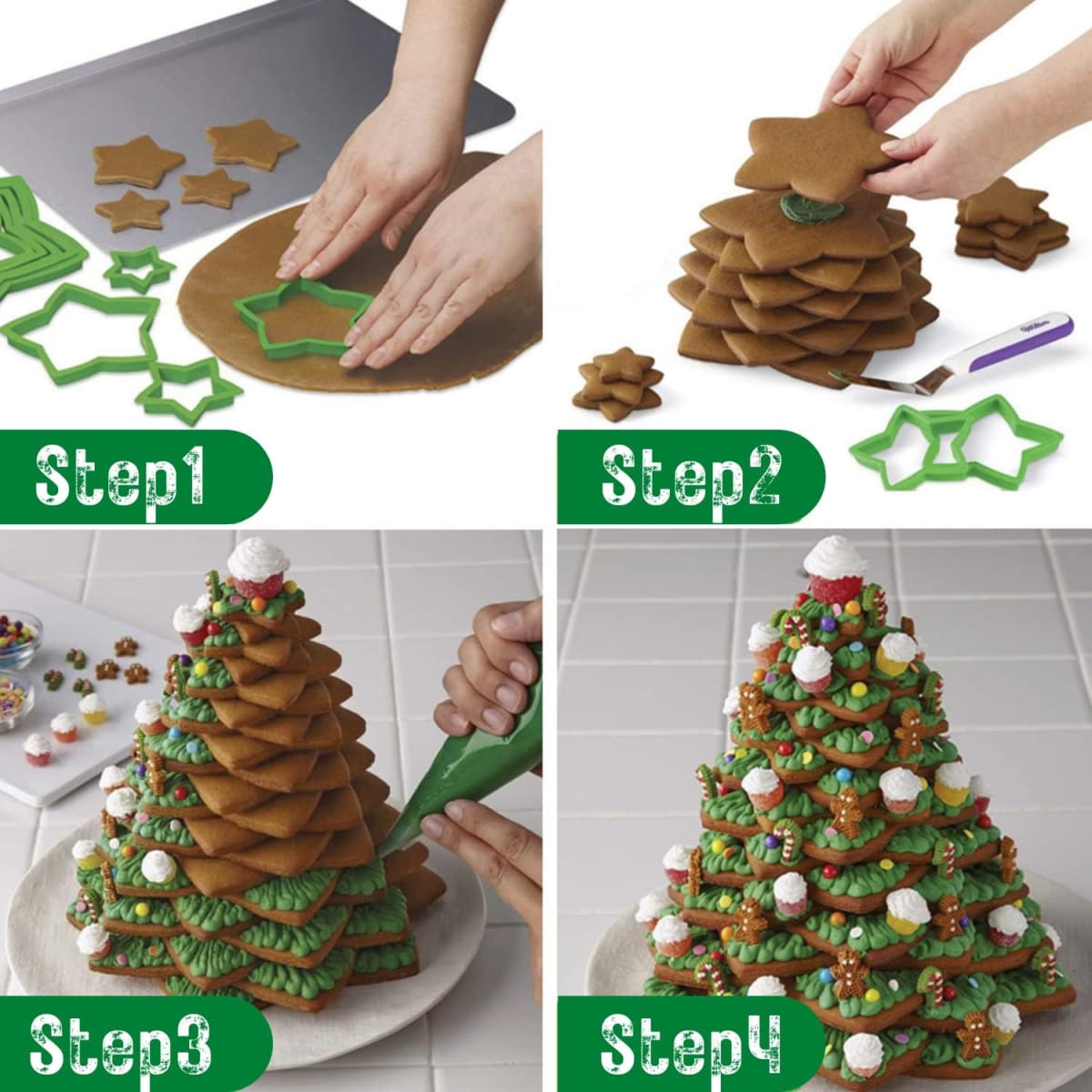 Set Cortadores Estrellas para Árbol 10 Piezas Plástico6