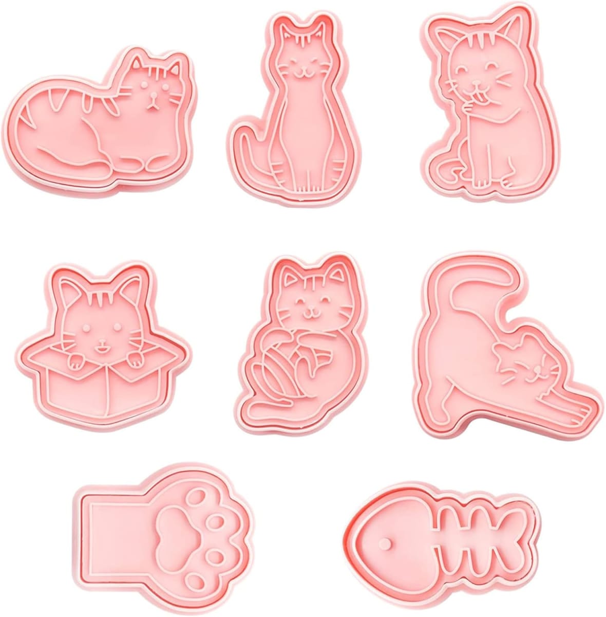 Set Cortador Marcador Gatos N°1 - 8 Diseños8