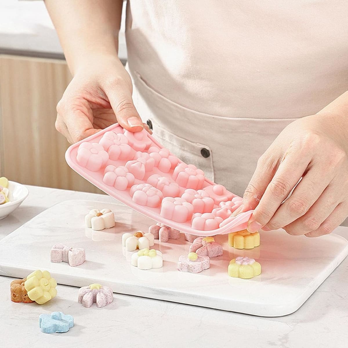 Molde Flores y Moños Silicona4