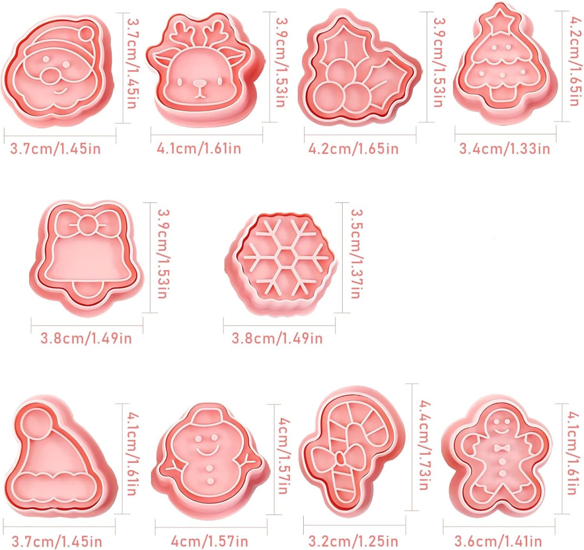 Set Cortador Marcador Navidad N°3 10 Diseños8