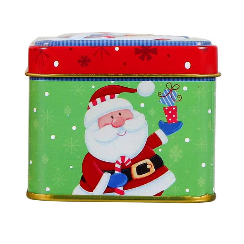 Caja de Lata Navidad Santa 7,5x7,5x6,5 cm.4