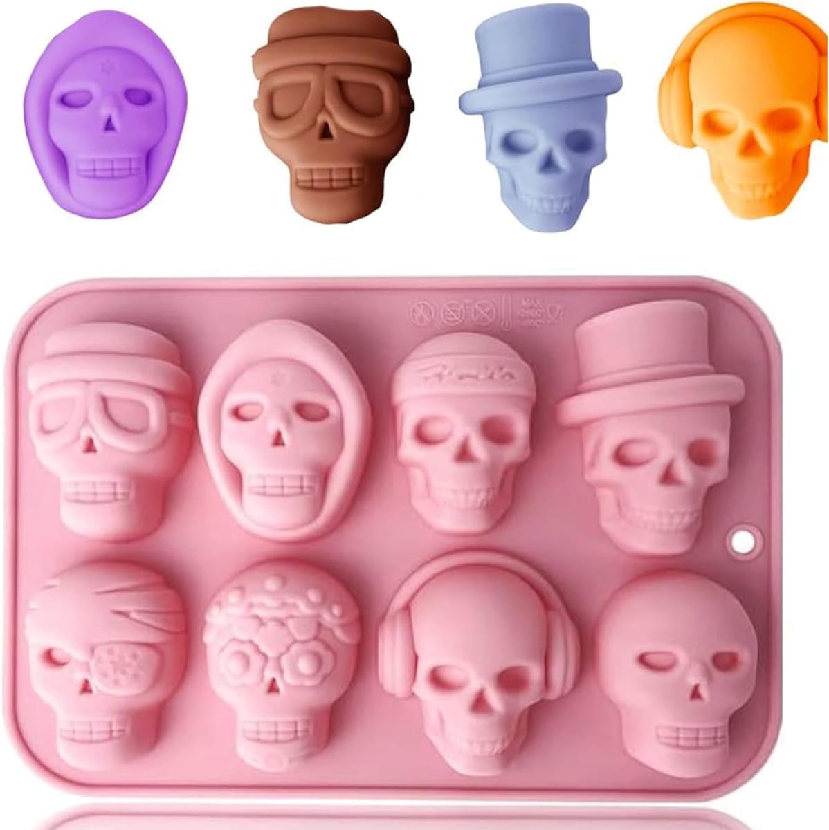 Molde Silicona 8 Calaveras7