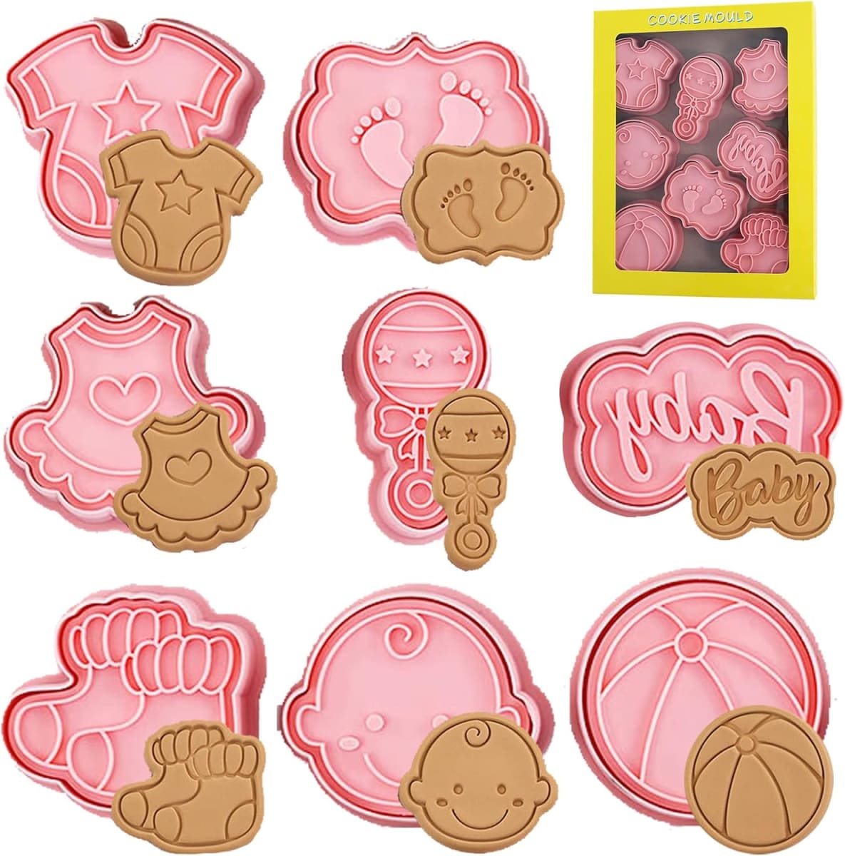 Set Cortador Marcador Baby Shower N°2 - 8 Diseños 0