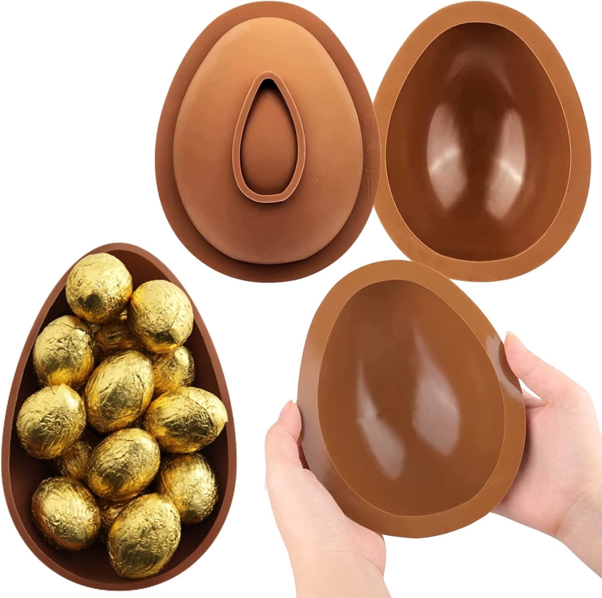 Molde Chocolate Silicona Huevo Liso 15,5 cm.2
