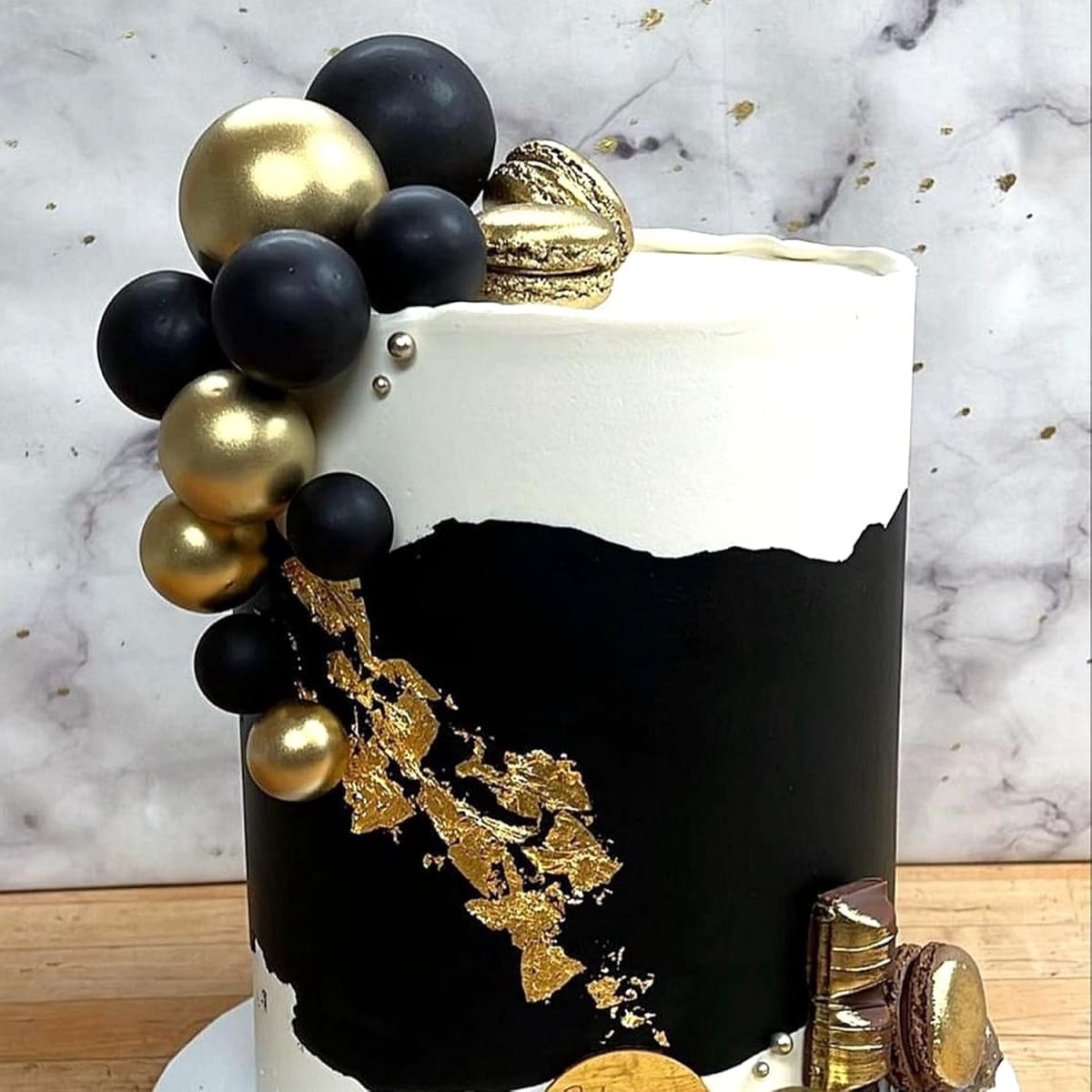 Esferas Decortativas para Tortas Negro 20 Unidades2