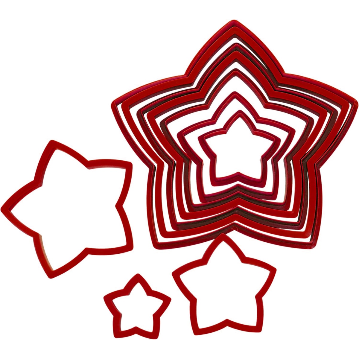 Set Cortadores Estrellas para Árbol 10 Piezas Plástico2