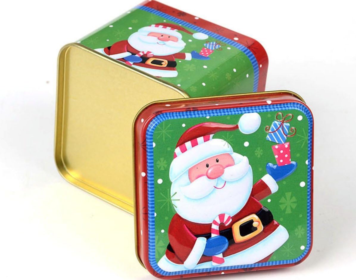 Caja de Lata Navidad Santa 7,5x7,5x6,5 cm.5