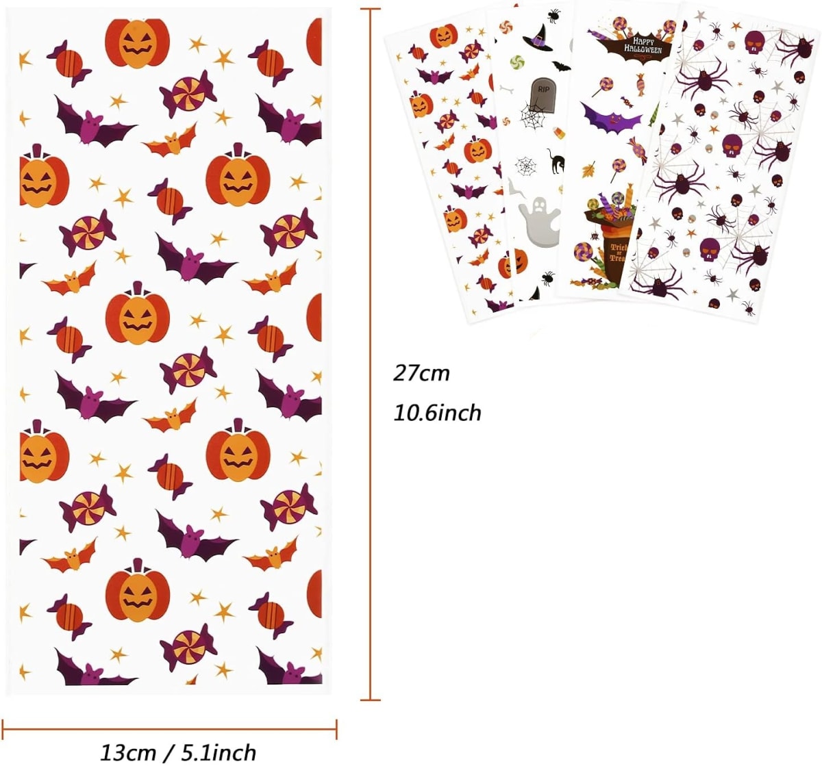 Set Bolsas Celofán Halloween N°1 - 12 Unidades5