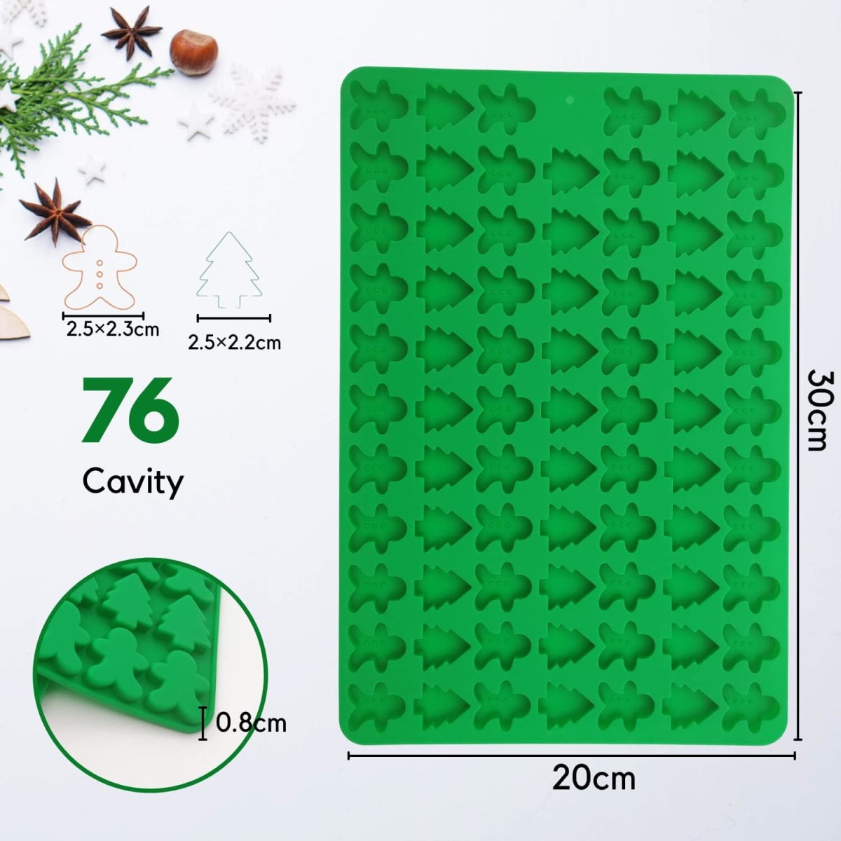 Molde Chocolate Pino y Jengibre 76 Cavidades4