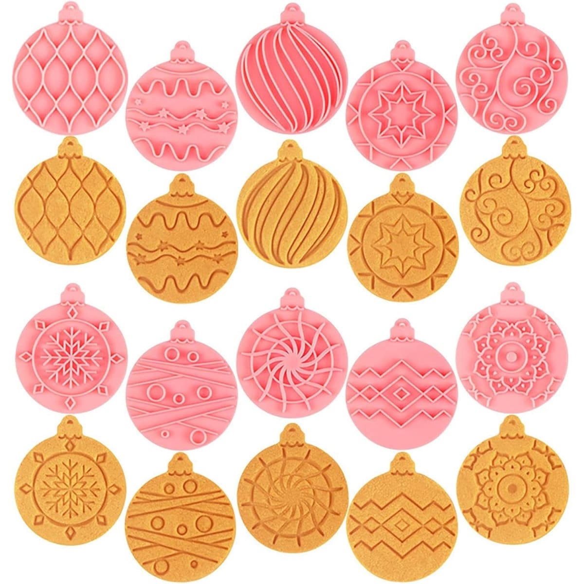 Set Cortador Marcador Bolas Navideñas - 10 Diseños2