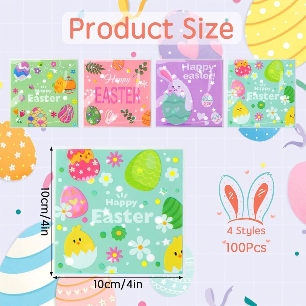 Bolsa Celofán Pascua N°2 10x10 con Adhesivo - 100 Unidades5