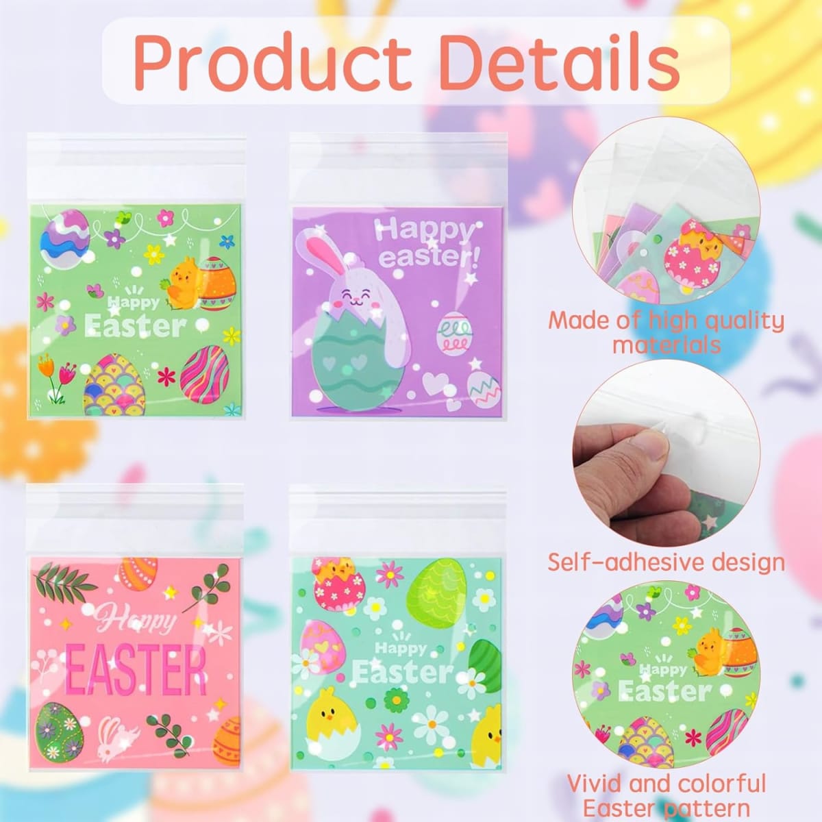 Bolsa Celofán Pascua N°2 10x10 con Adhesivo - 100 Unidades4