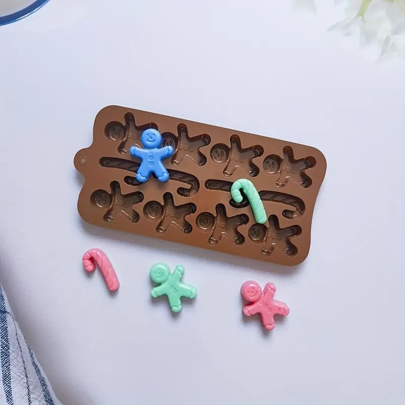 Molde Chocolate Hombre de Jengibre y Bastón Silicona6