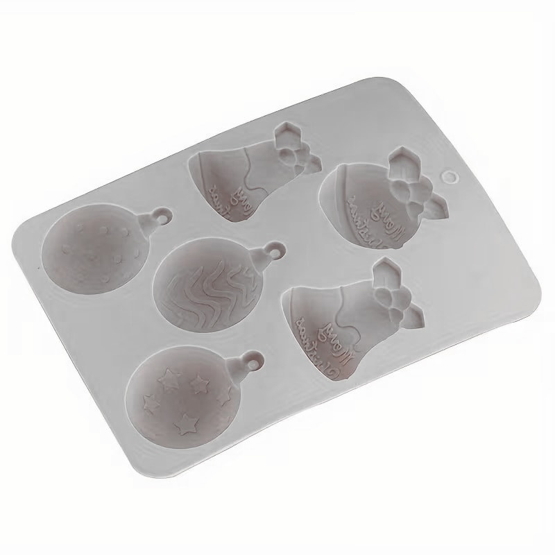 Molde Adornos Navideños 6 Cavidades Silicona2