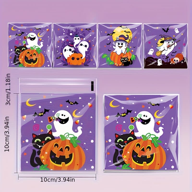 Bolsa Celofán Halloween N°2 10x10 con Adhesivo 100 Unidades8