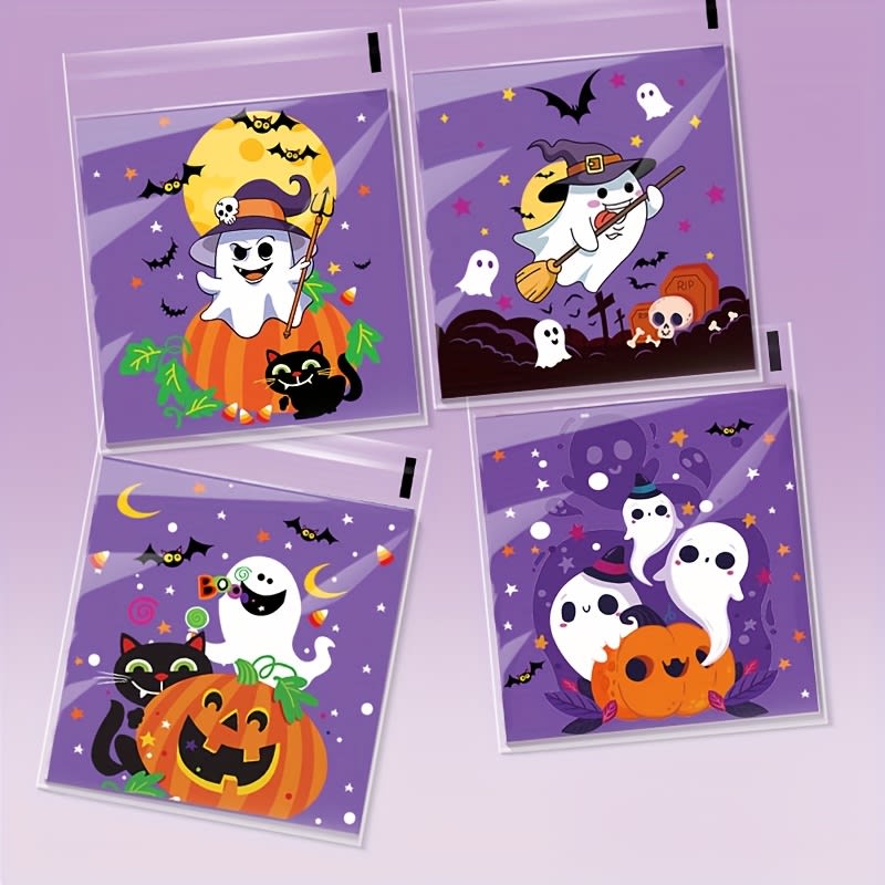 Bolsa Celofán Halloween N°2 10x10 con Adhesivo 100 Unidades7