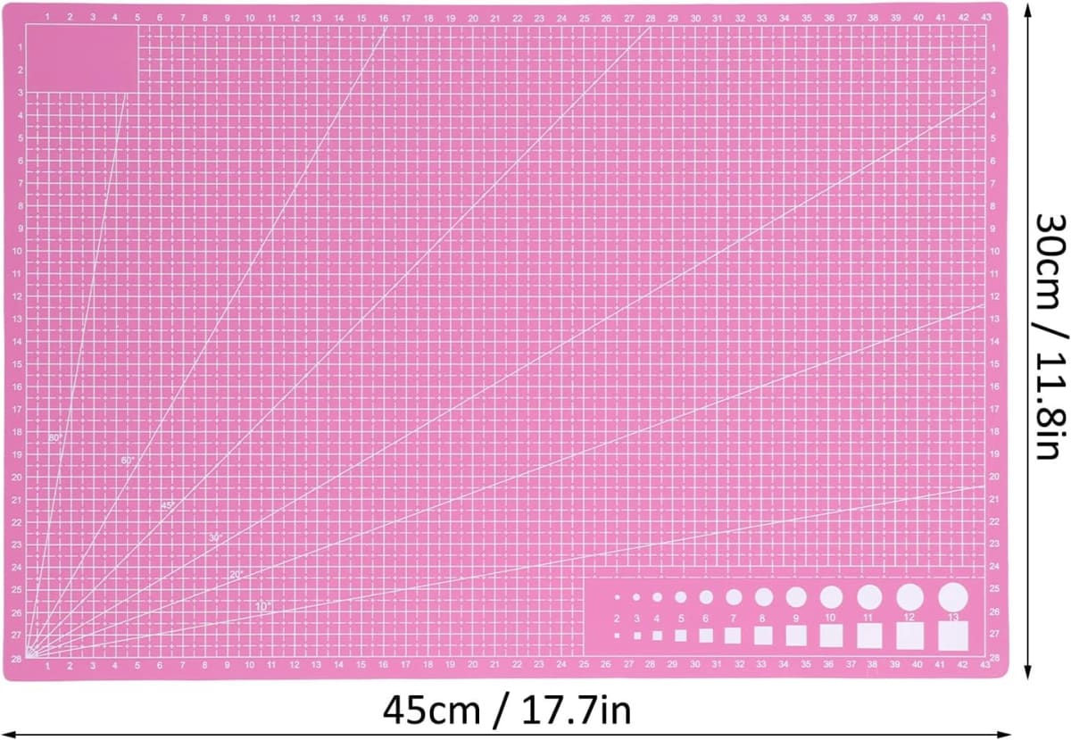 Tabla Base de Corte Salvacorte A3 Rosado 30x45 cm.6