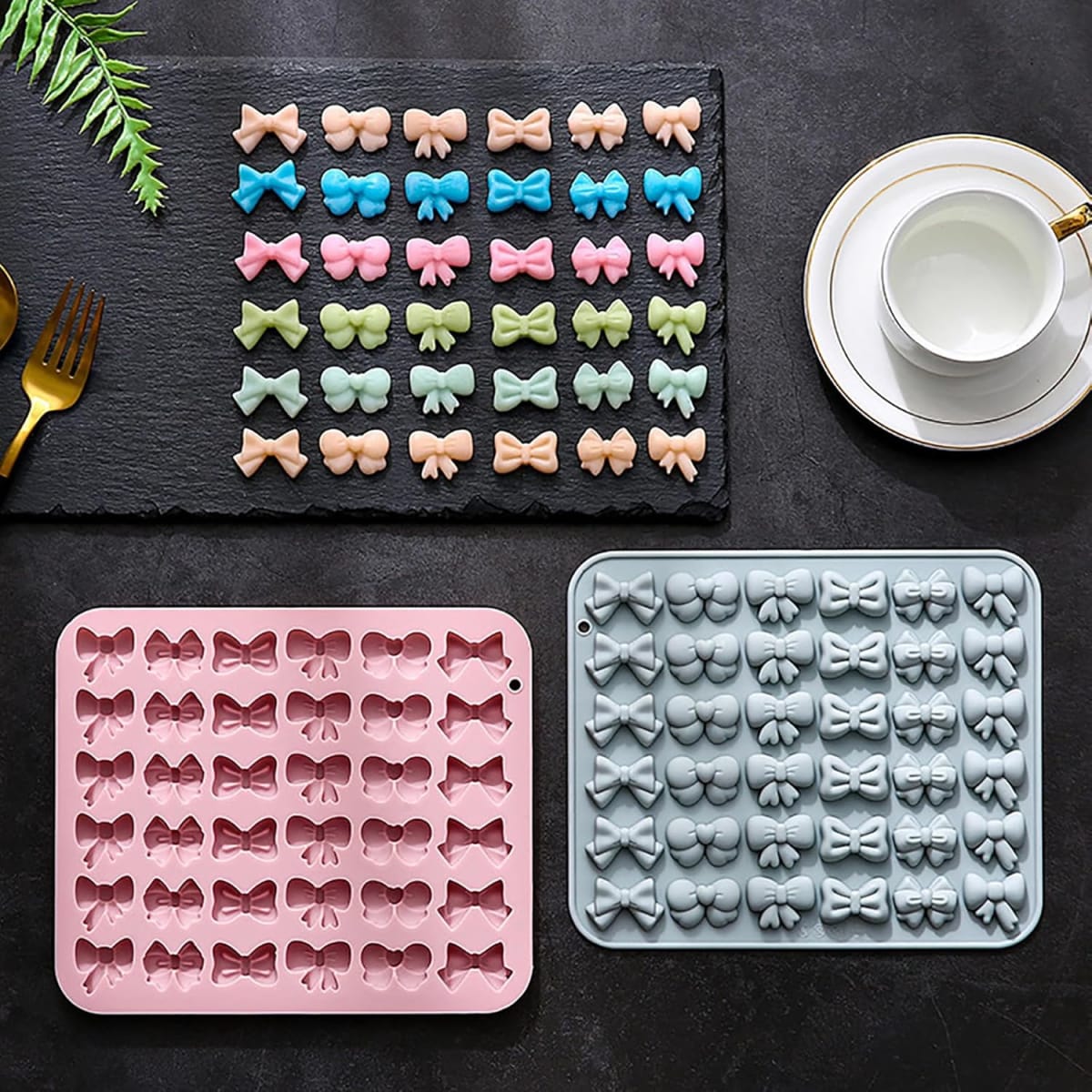 Molde Moños Lazos 36 Cavidades Silicona2
