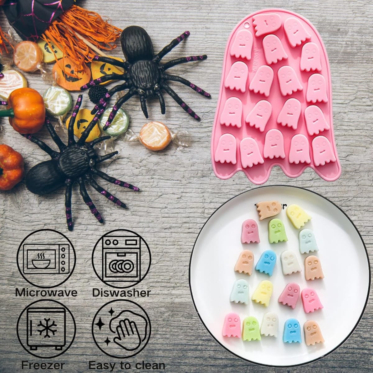 Molde Fantasmas 18 Cavidades Silicona5