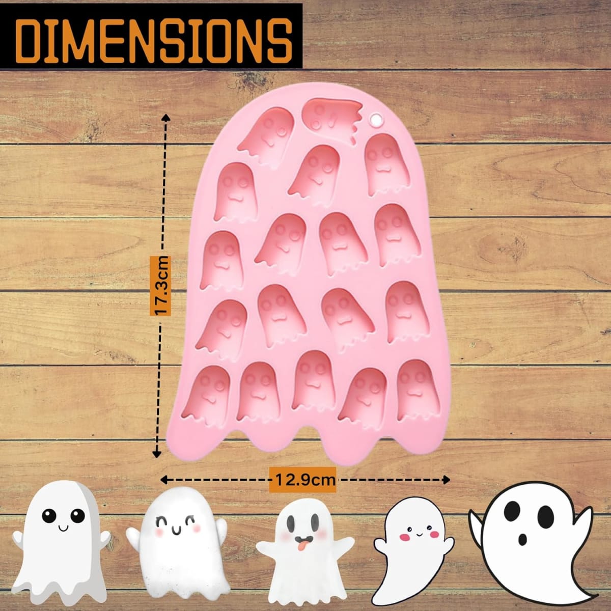 Molde Fantasmas 18 Cavidades Silicona4