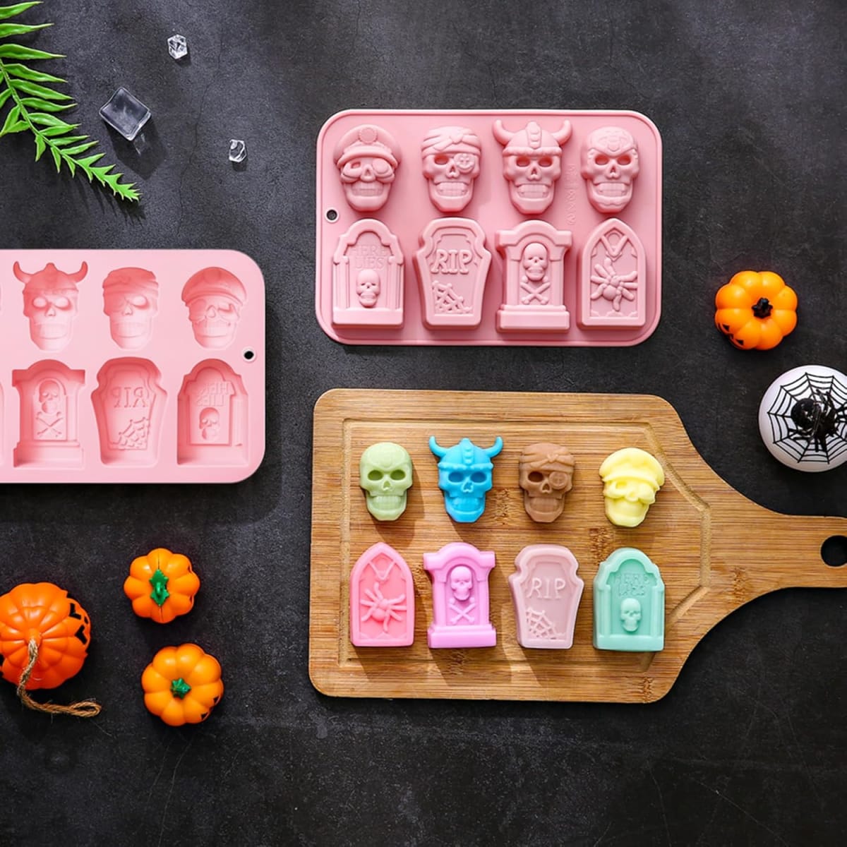 Molde Cráneos y Lápidas Silicona2