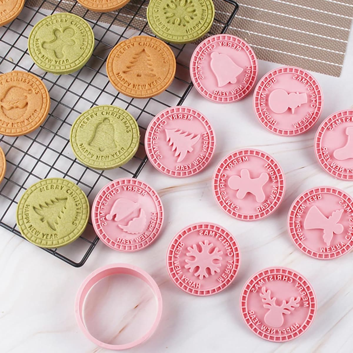 Set Cortador Marcador Navidad N°8 - 9 Diseños2