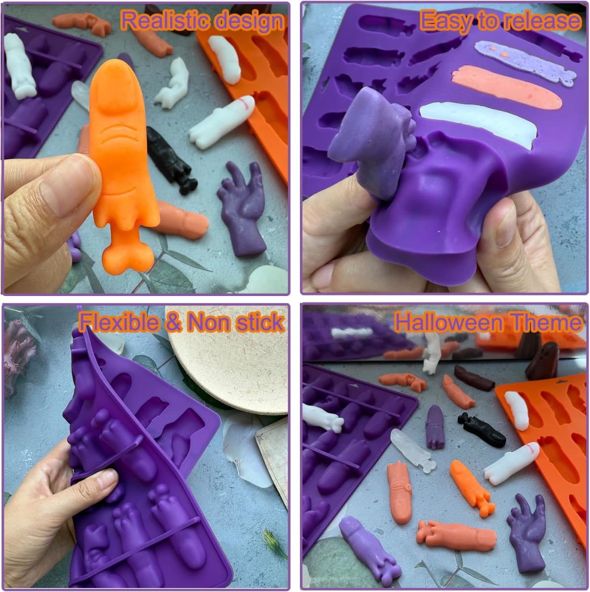 Molde Dedos Halloween Silicona4