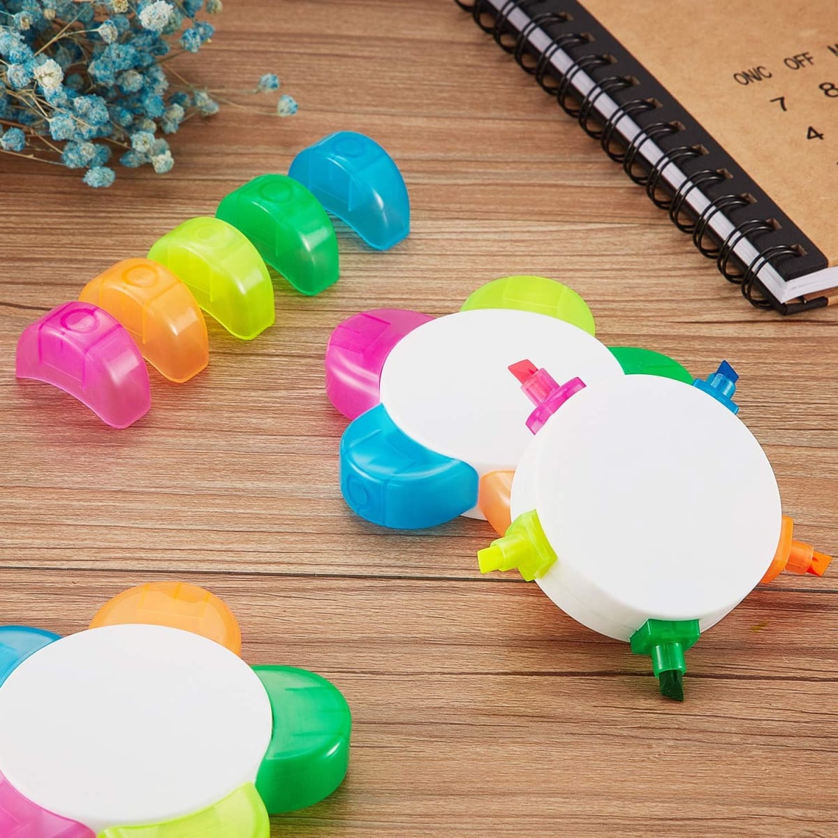 Destacador Marcador Forma Flor Personalizable 5 Puntas6