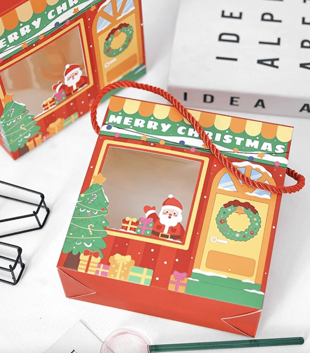 Set Cajas Tienda Navidad con Cuerda 16,5x15,5x6 cm. - 4 Unidades7