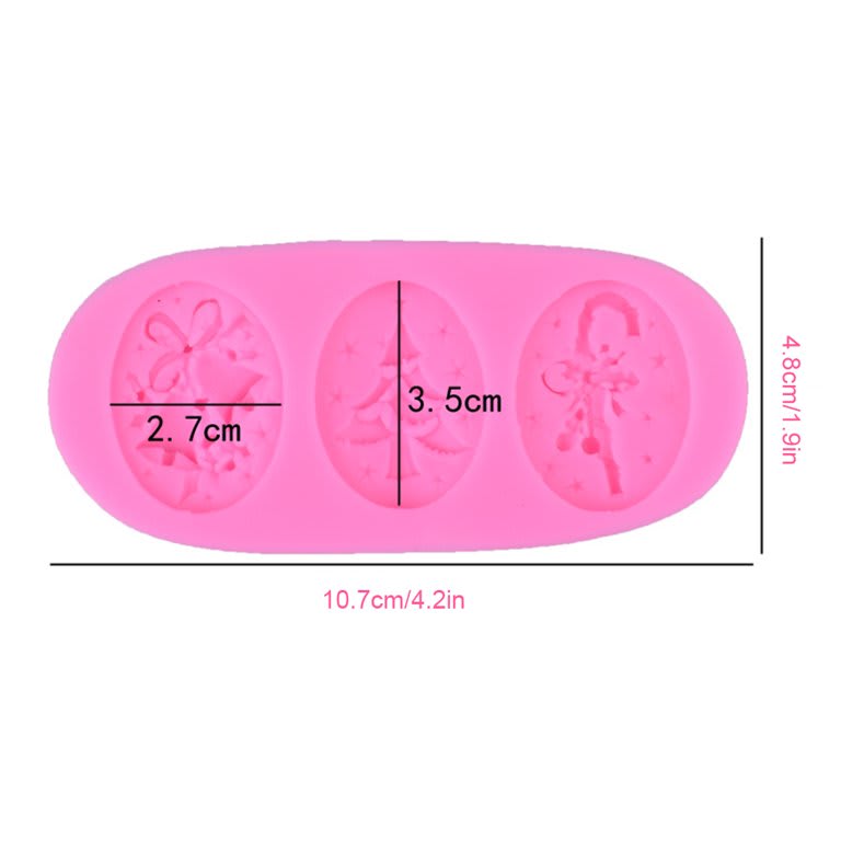 Molde Fondant 3 Monedas Navidad Silicona5