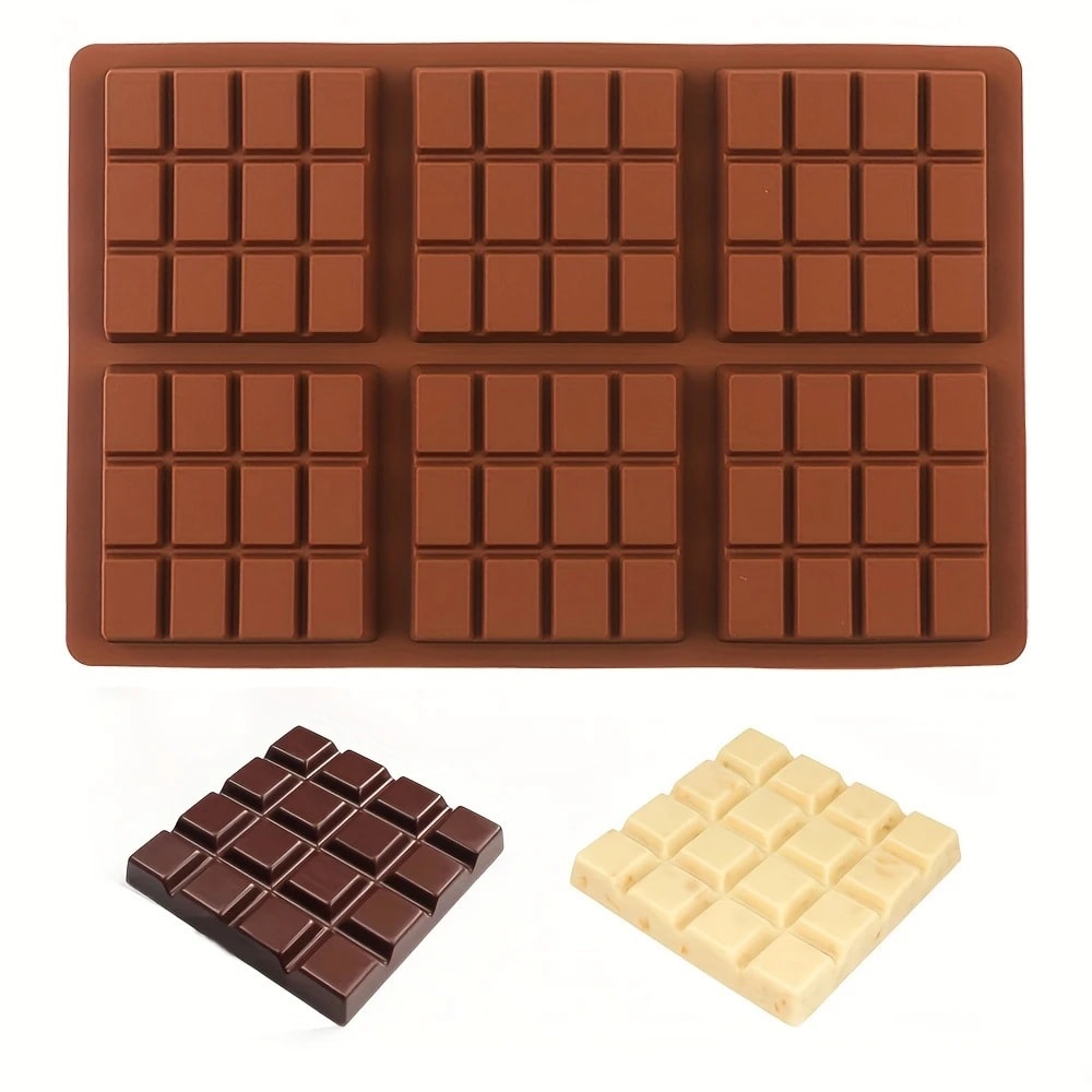 Molde Chocolate 6 Barras Cuadradas Silicona 0