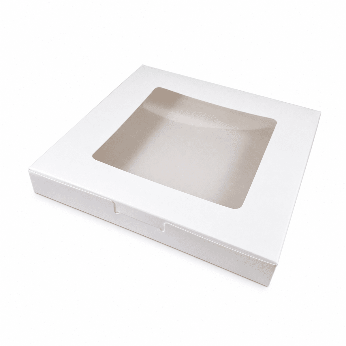 Caja Cartulina Blanca para 9 Alfajores 20x20x2.5 cm. 10 Unidades1