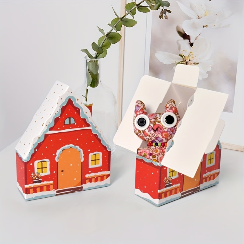 Set Cajas Casa Navidad N°10 14,5x12x4,5 cm. 4 Unidades2