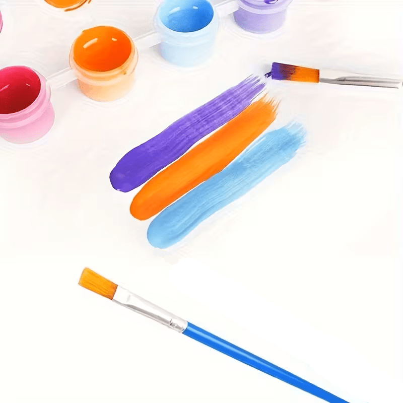 Set Tiras Potes Frascos Con Pincel Para Pintura 2 ml. 10 Unidades3
