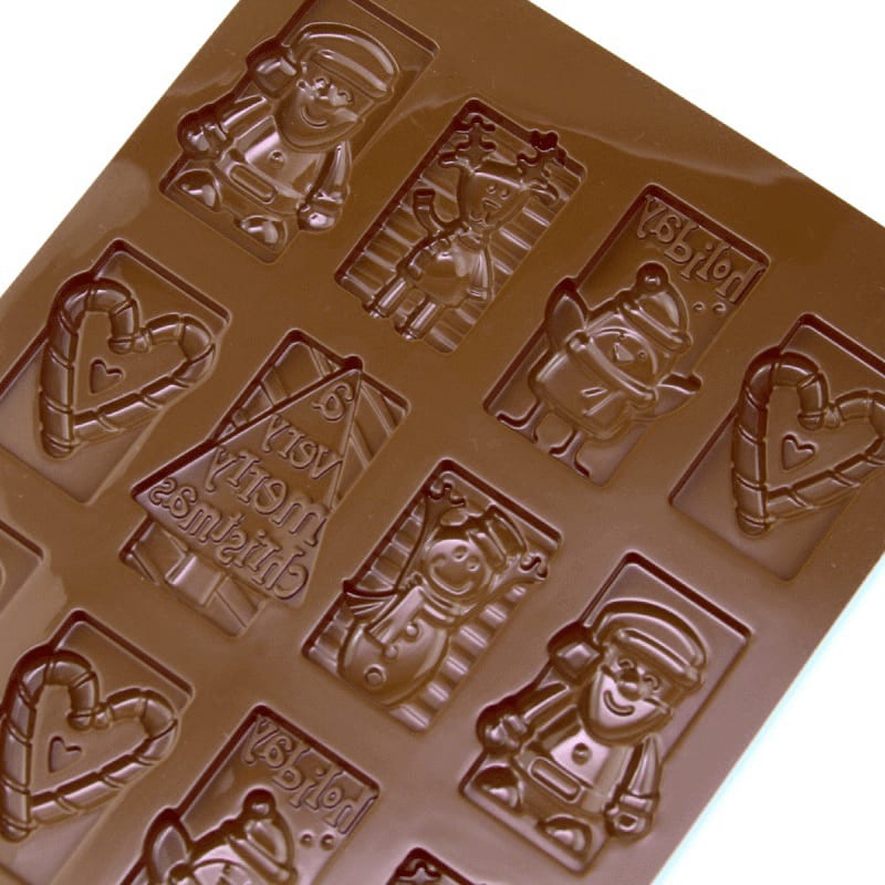 Molde Tabletas Navidad 16 Cavidades Silicona3