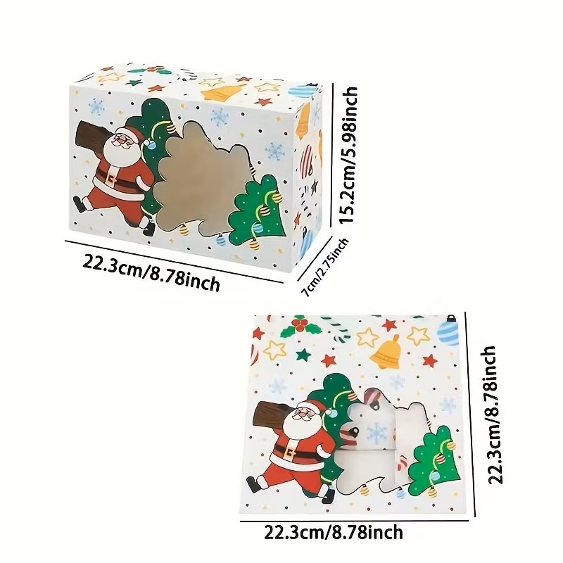 Set Cajas Navidad N°8 Santa Blanco 4 Unidades4