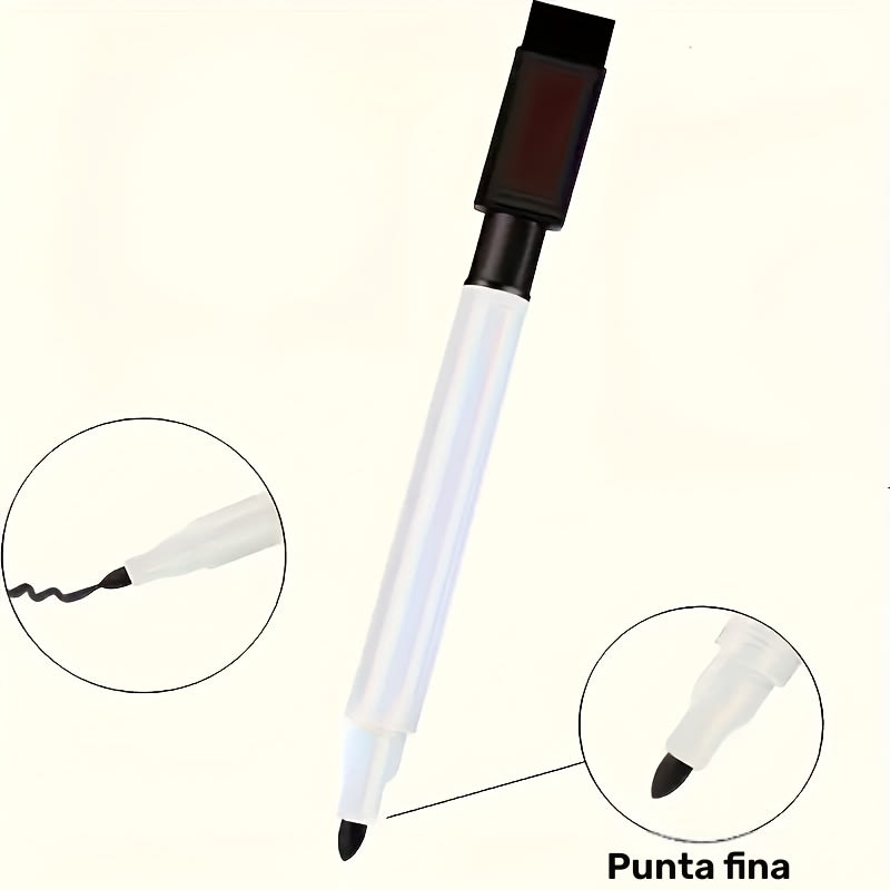 Set Marcador Plumón Pizarra Negro Con Borrador 10 Unidades5