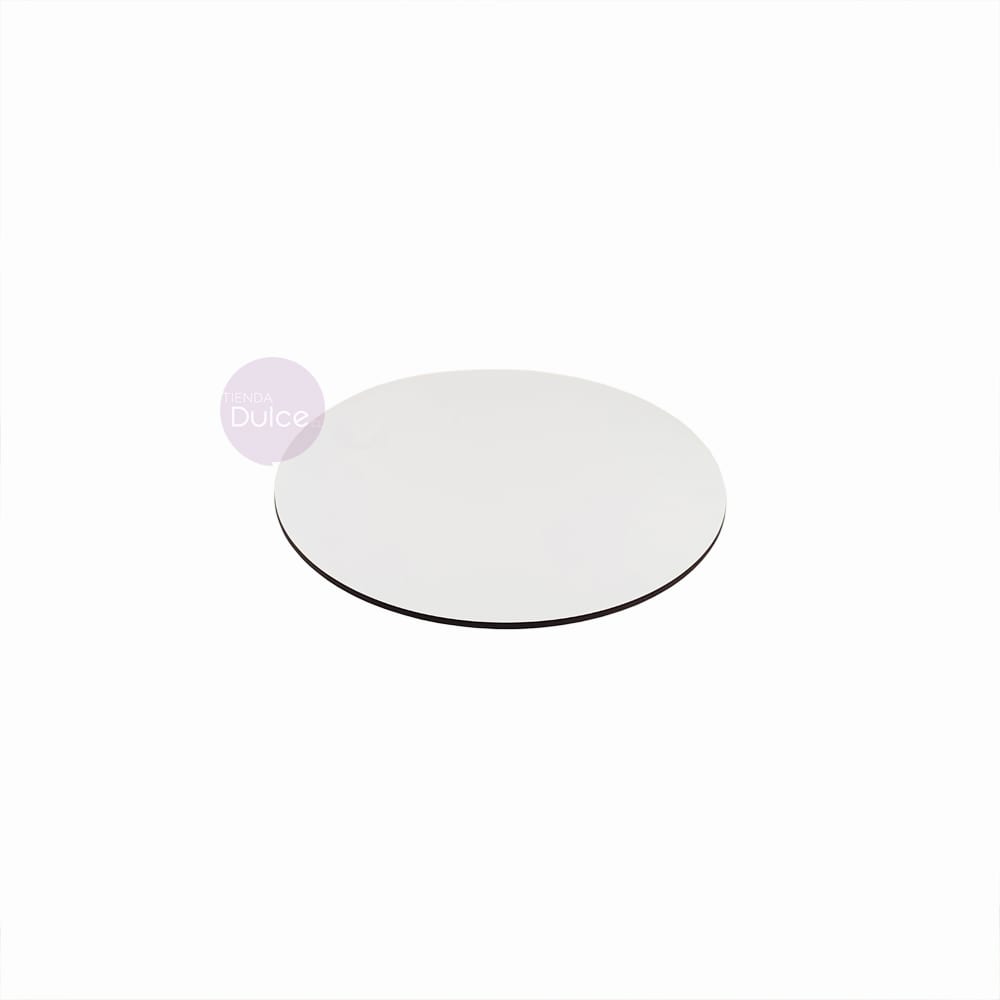 Bandeja Madera MDF Blanca Redonda 15 cm.1