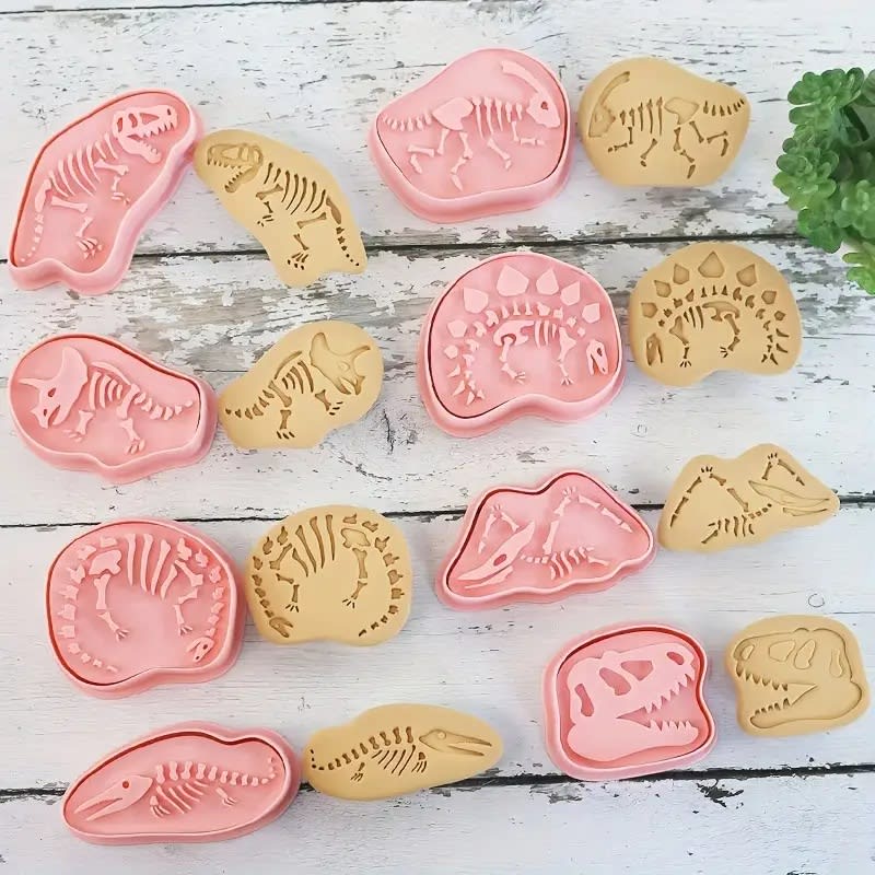 Set Cortador Marcador Fósiles de Dinosaurio 8 Diseños3
