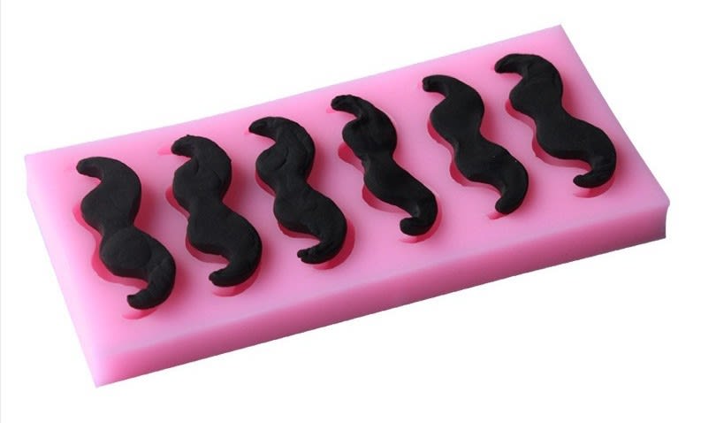 Molde Fondant 6 Bigotes Silicona2