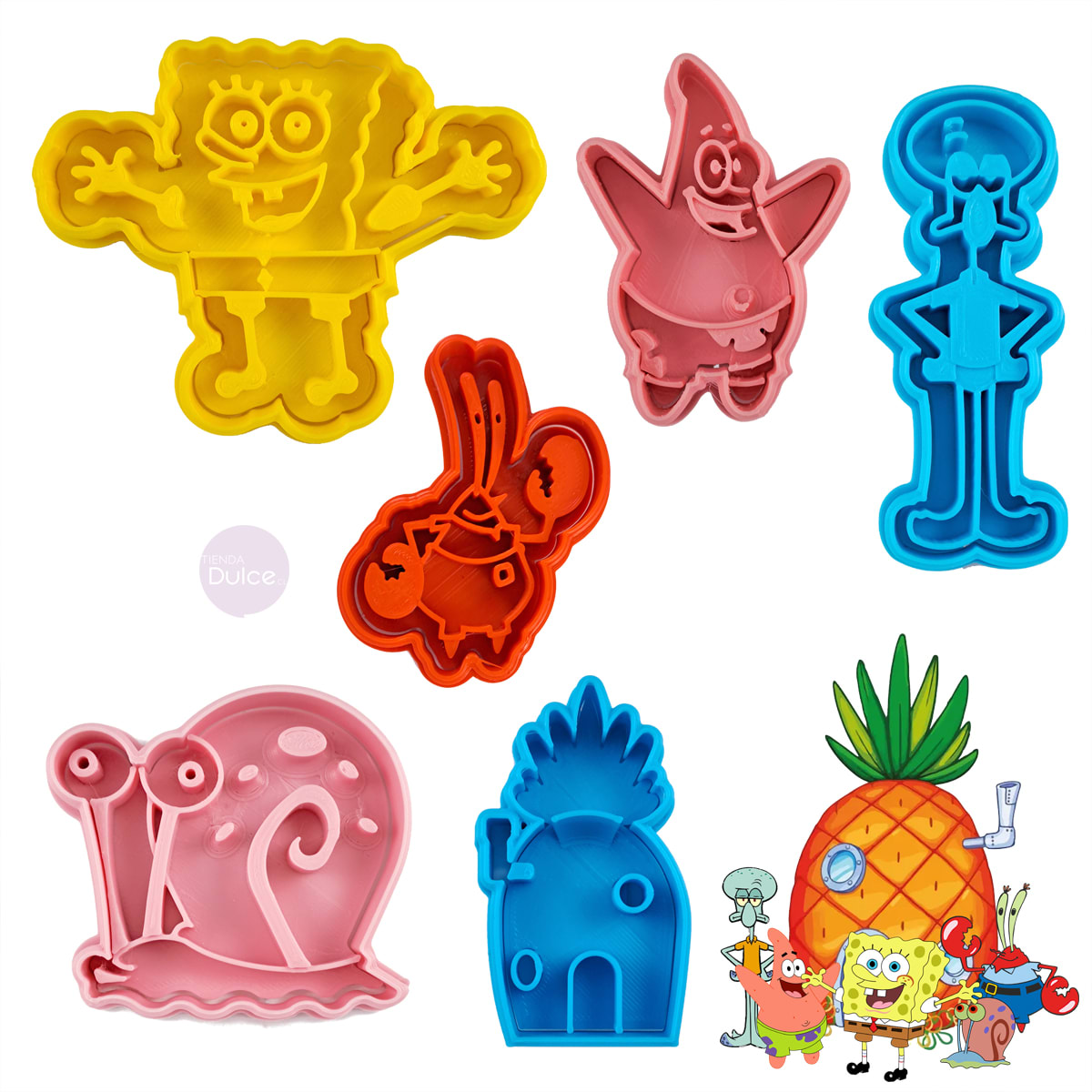 Set Cortadores y Marcadores Bob Esponja 12 Piezas 0