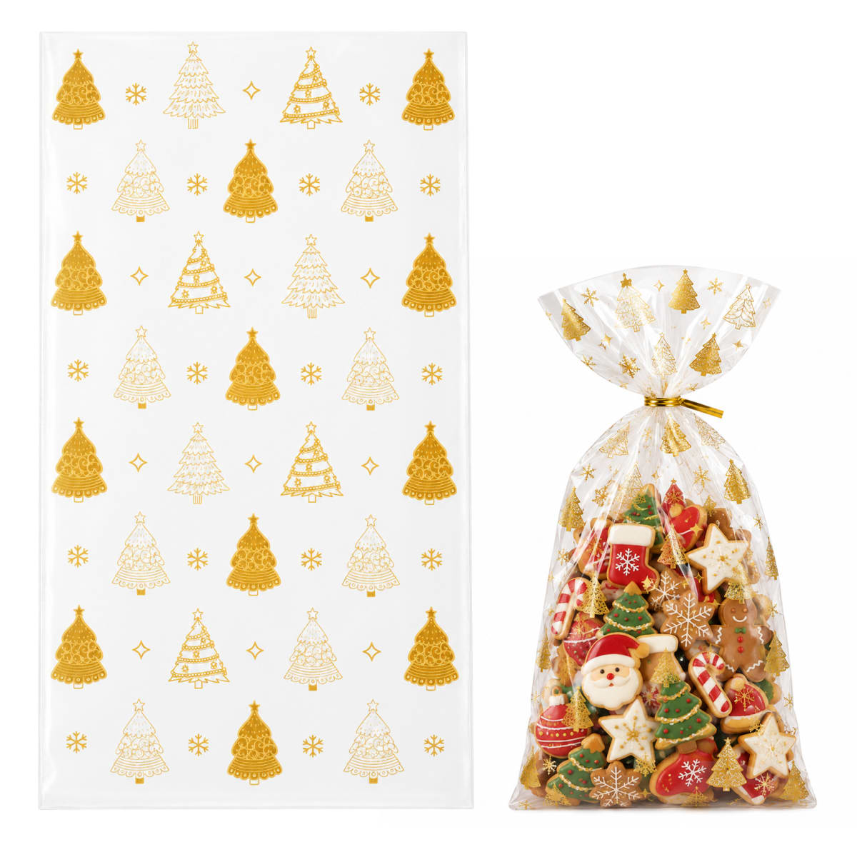 Set Bolsa Celofán Navidad N°1 12,5x27 cm. 10 Unidades 0