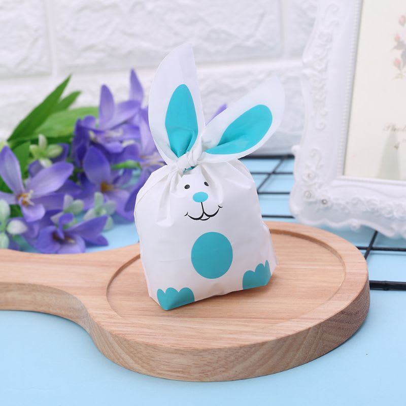 Set Bolsa Conejo Celeste Mediana 10 Unidades1