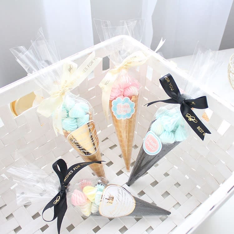 Set Bolsas Cono Transparentes 10 Unidades1